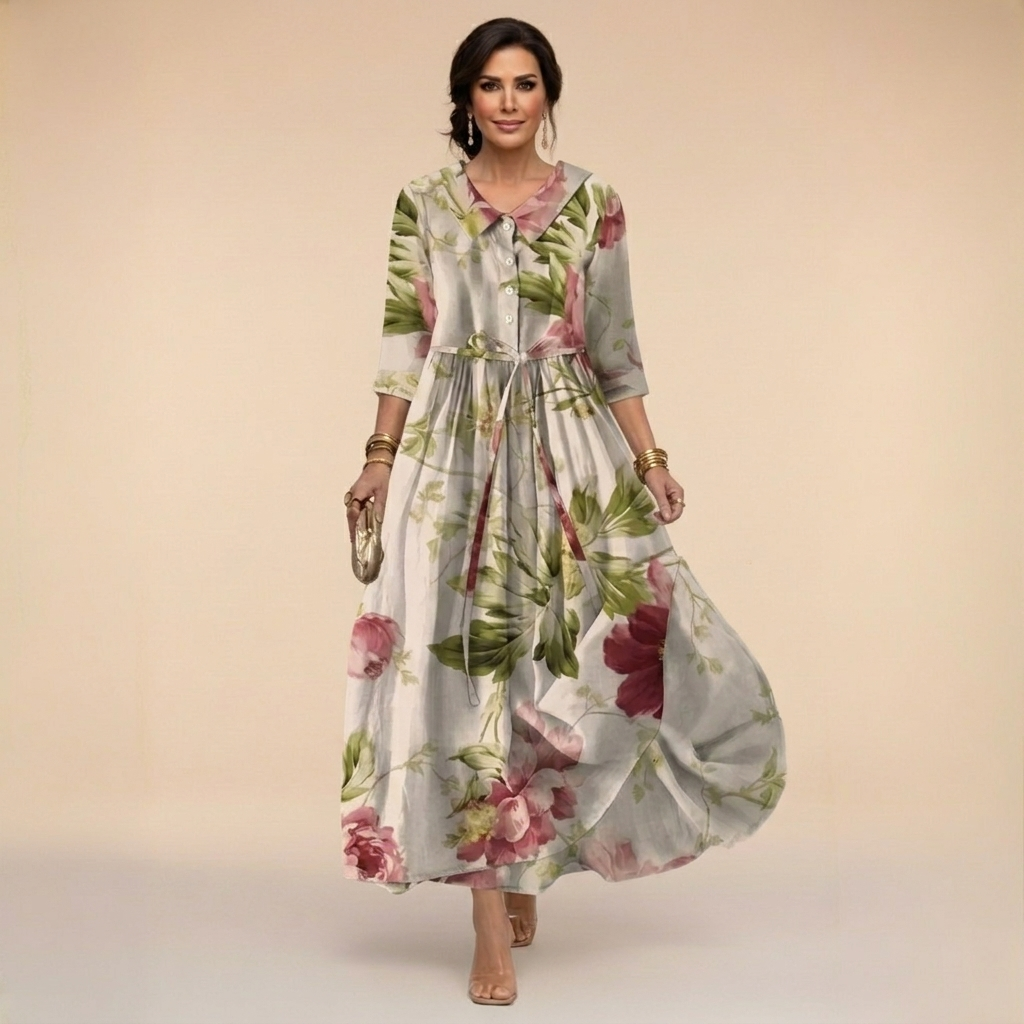 Long Botanical Dress