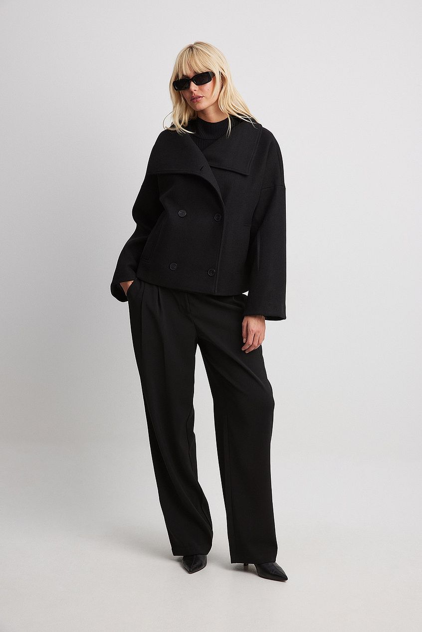 Sima | Short Wool Jacket with Double Closure