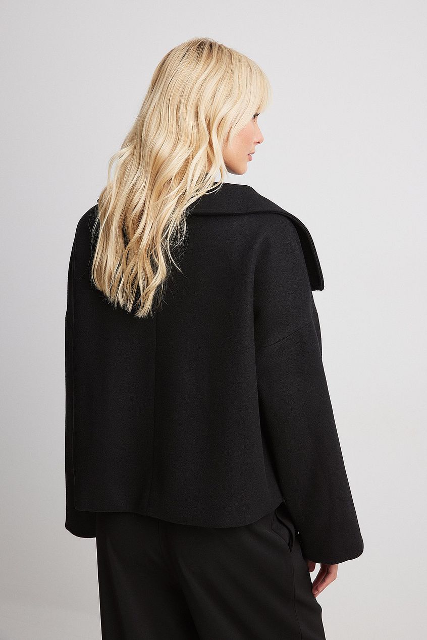 Sima | Short Wool Jacket with Double Closure