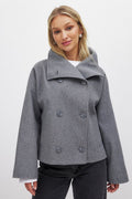 Sima | Short Wool Jacket with Double Closure