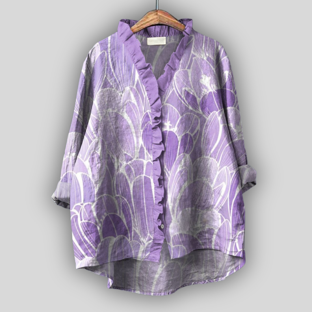 Linen Blouse of Blooming Dream