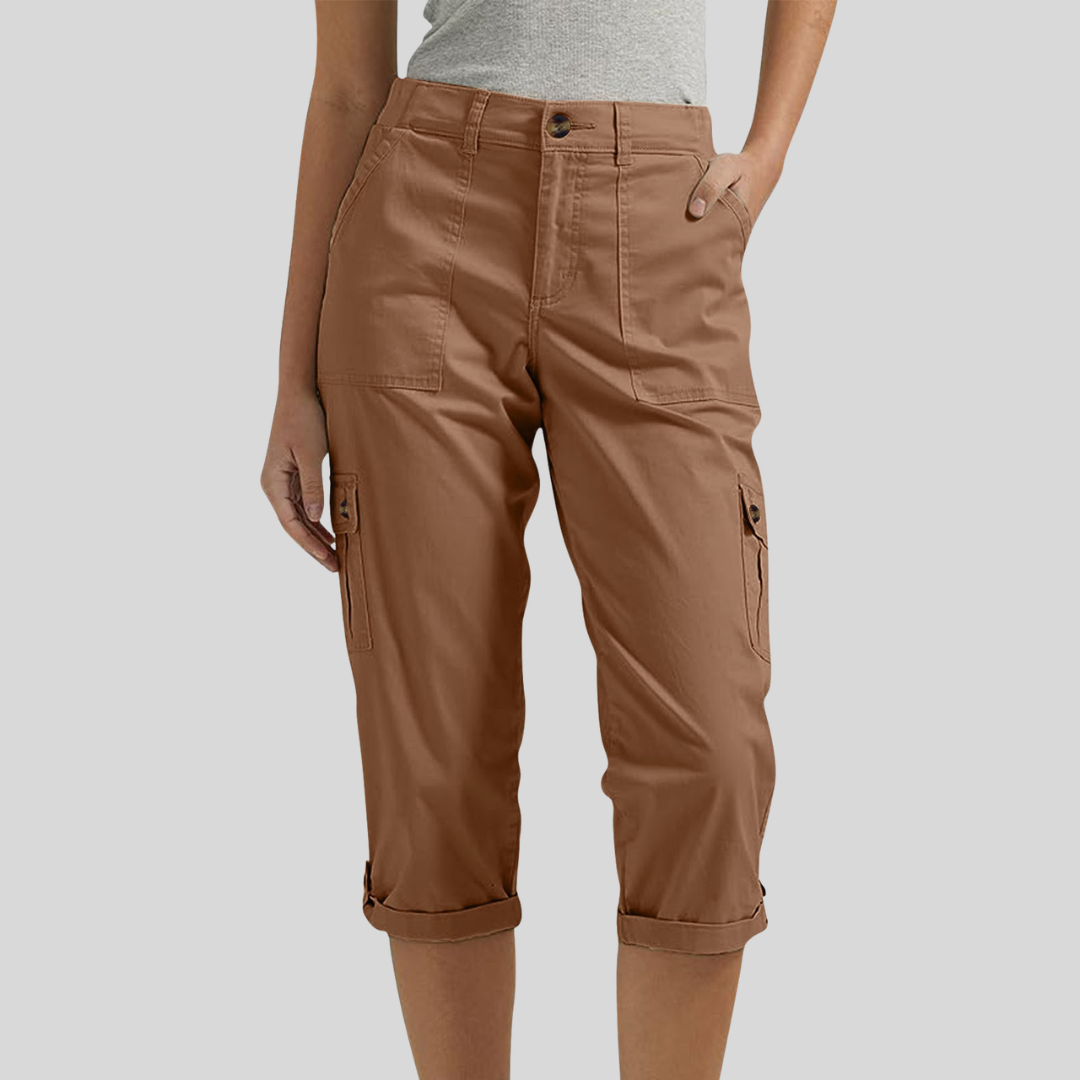 Casey - Relaxed Fit Cargo Capri Pants
