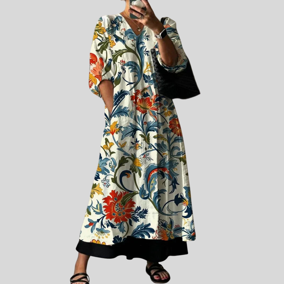 Elegant Dress with Tiana Print