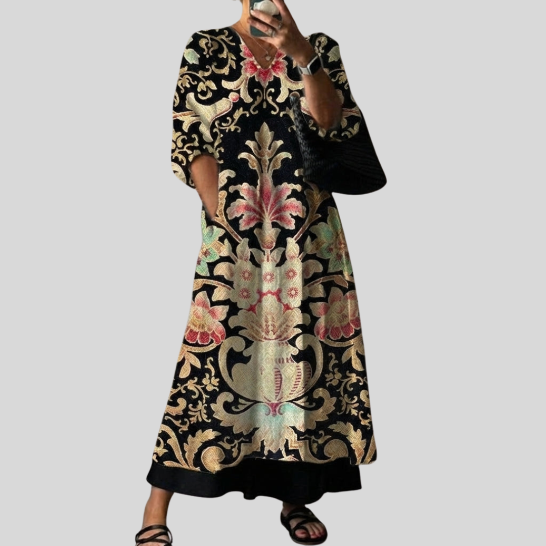 Elegant Dress with Evi Print