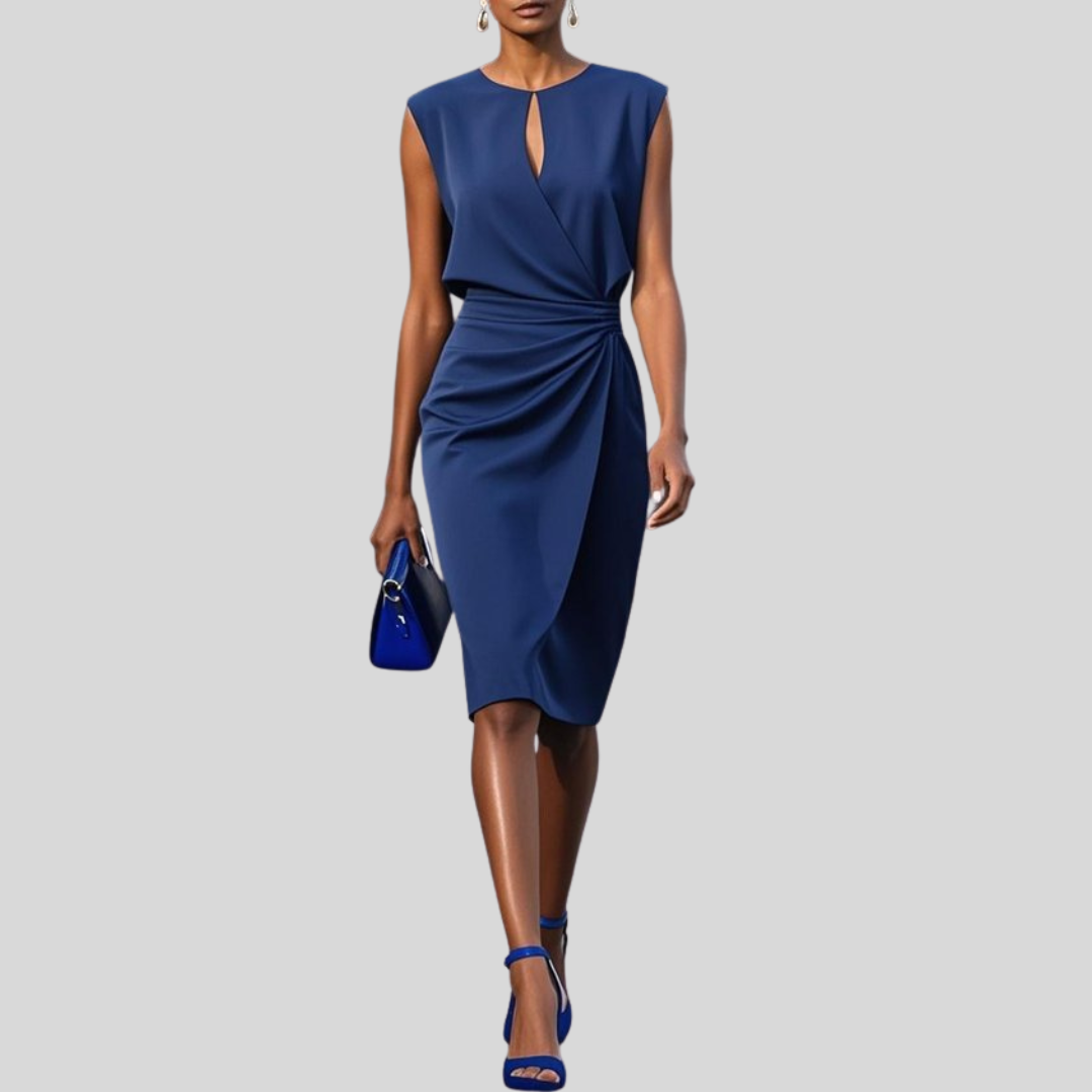 Rose - Draped Wrap Midi Dress