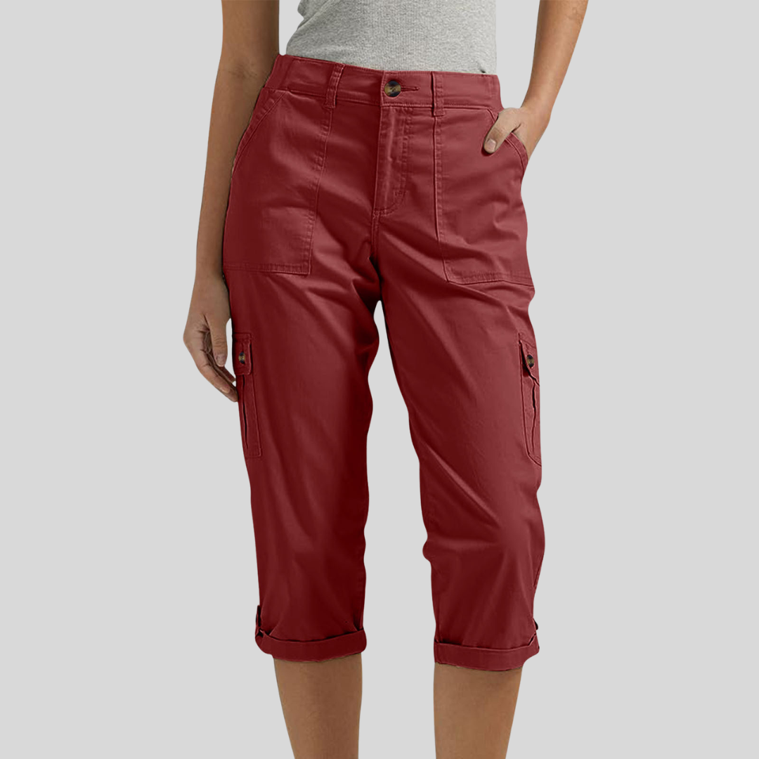 Casey - Relaxed Fit Cargo Capri Pants