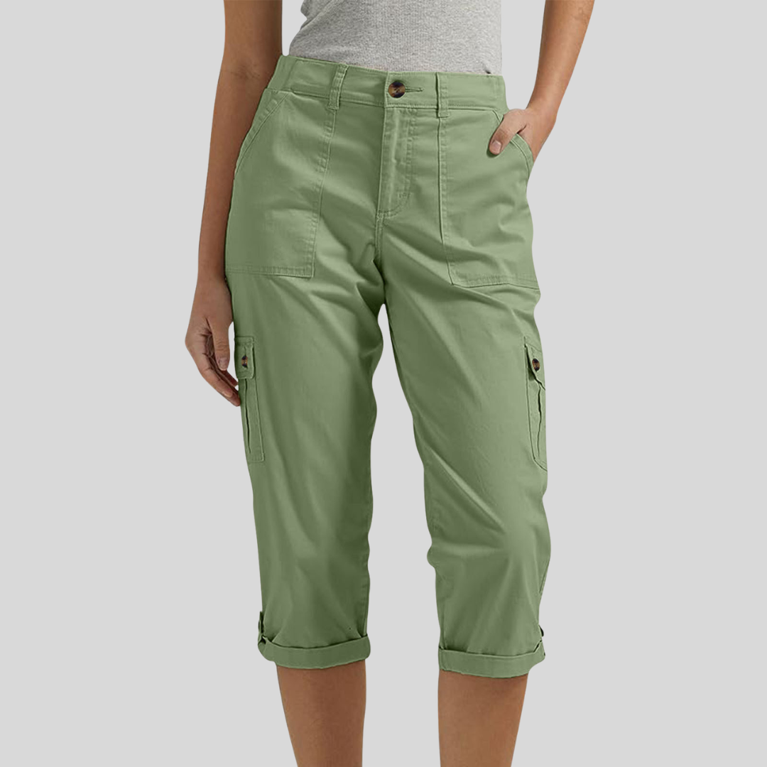 Casey - Relaxed Fit Cargo Capri Pants