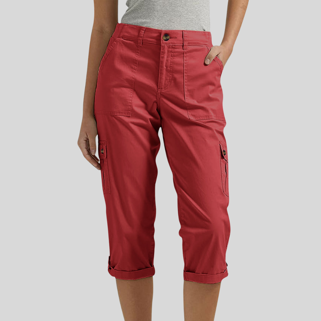 Casey - Relaxed Fit Cargo Capri Pants
