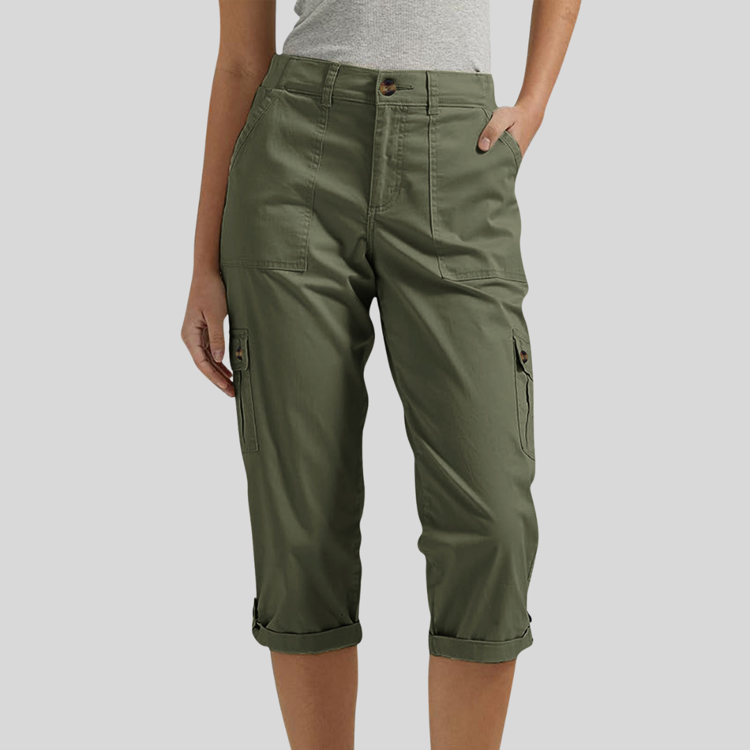 Casey - Relaxed Fit Cargo Capri Pants