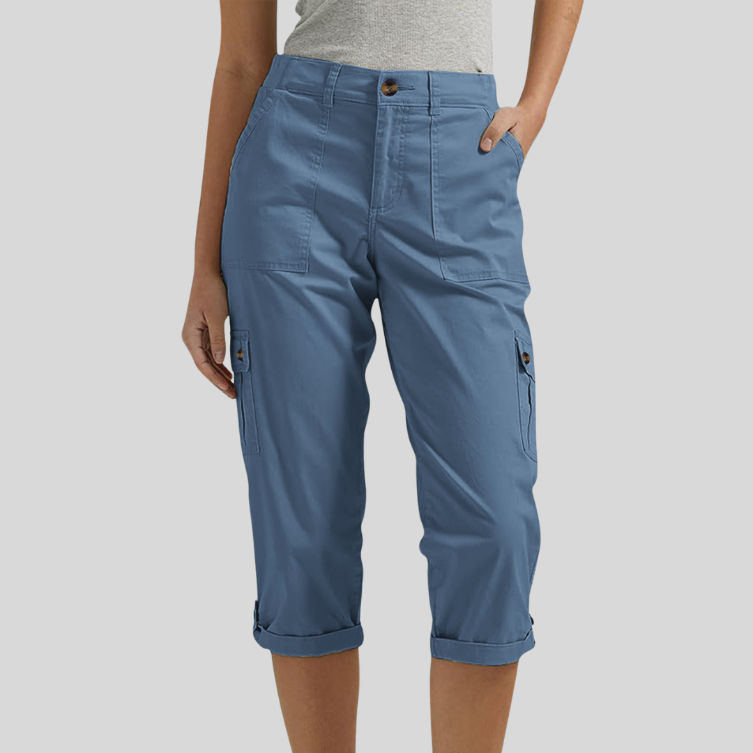 Casey - Relaxed Fit Cargo Capri Pants