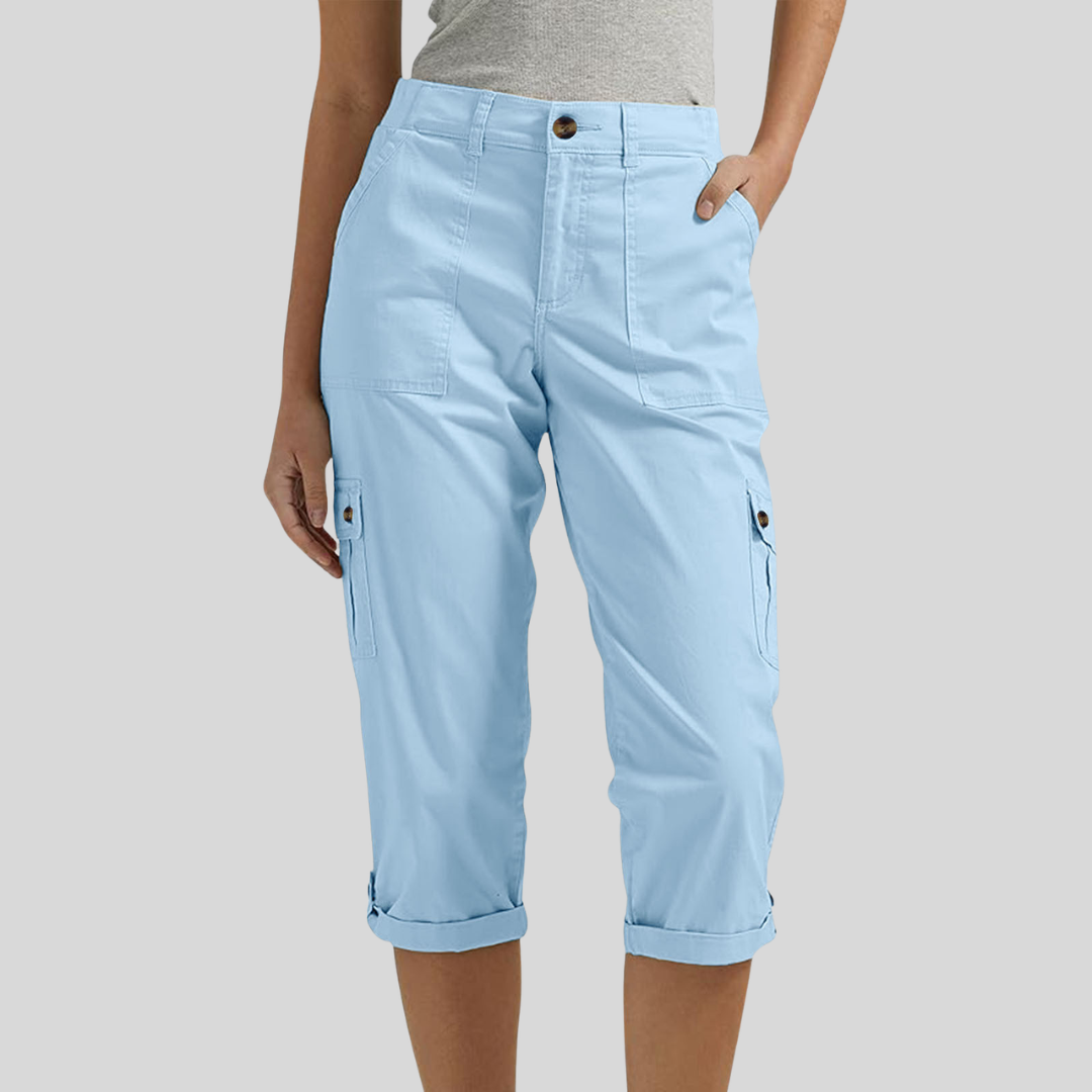 Casey - Relaxed Fit Cargo Capri Pants
