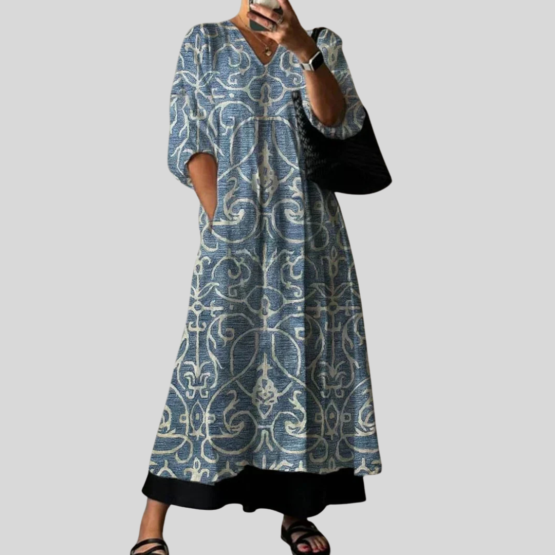 Elegant Dress with Floral Print Lia