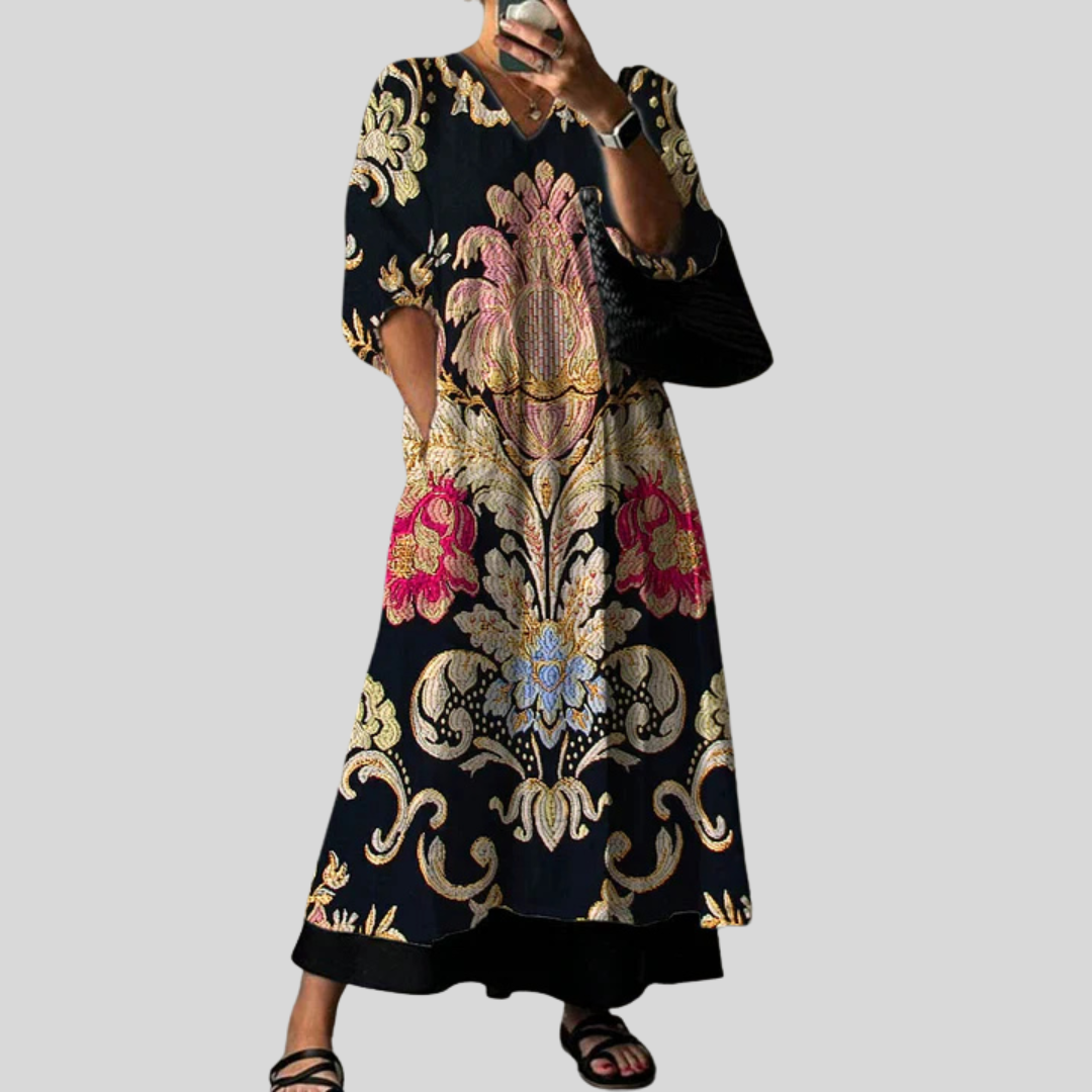 Elegant Print Dress Clara