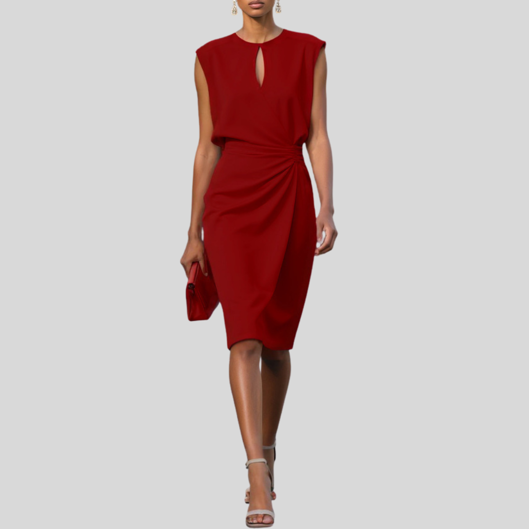 Rose - Draped Wrap Midi Dress