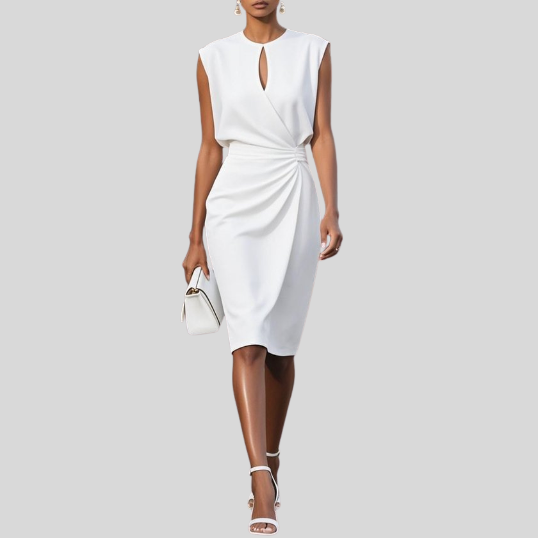 Rose - Draped Wrap Midi Dress