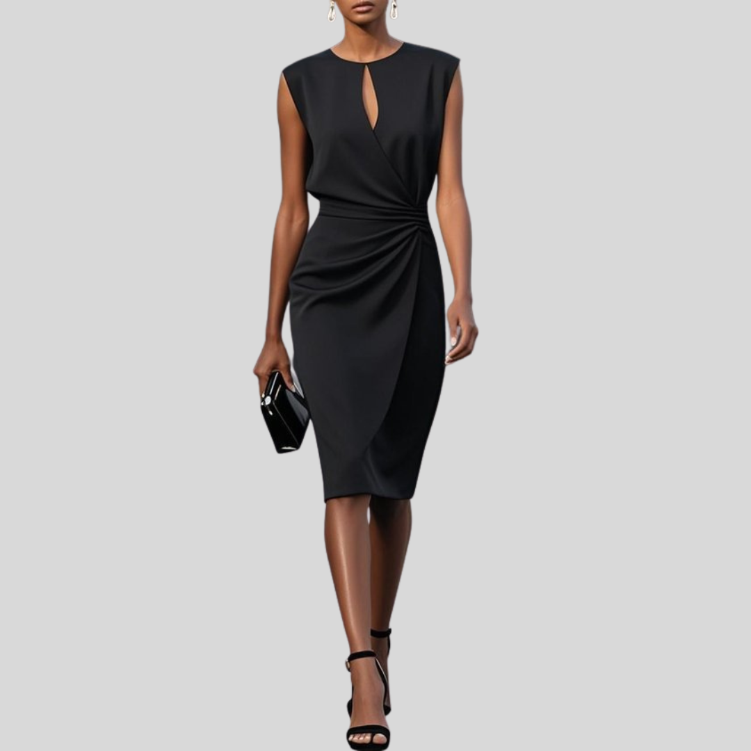 Rose - Draped Wrap Midi Dress
