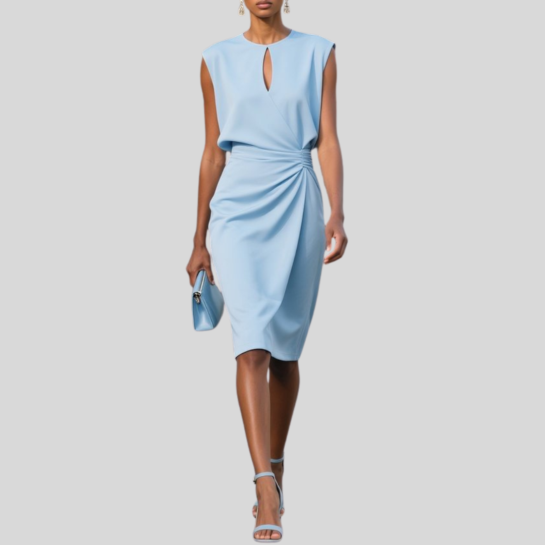 Rose - Draped Wrap Midi Dress