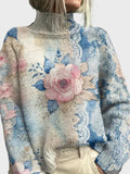 Elegant Sweater with Lace Details