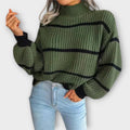 Chavala - Sweater with Collar and Stripes