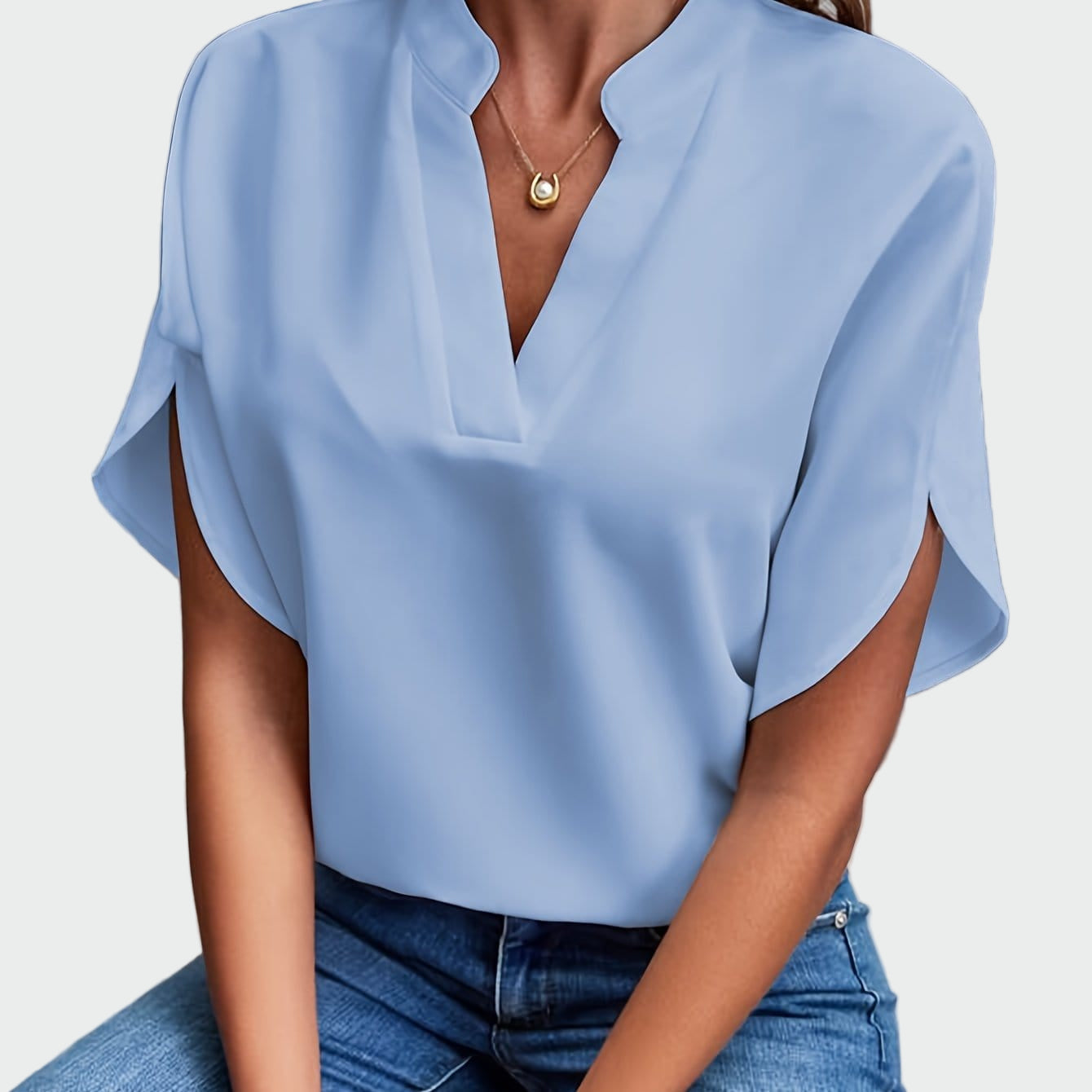 Shirt with Draped Design