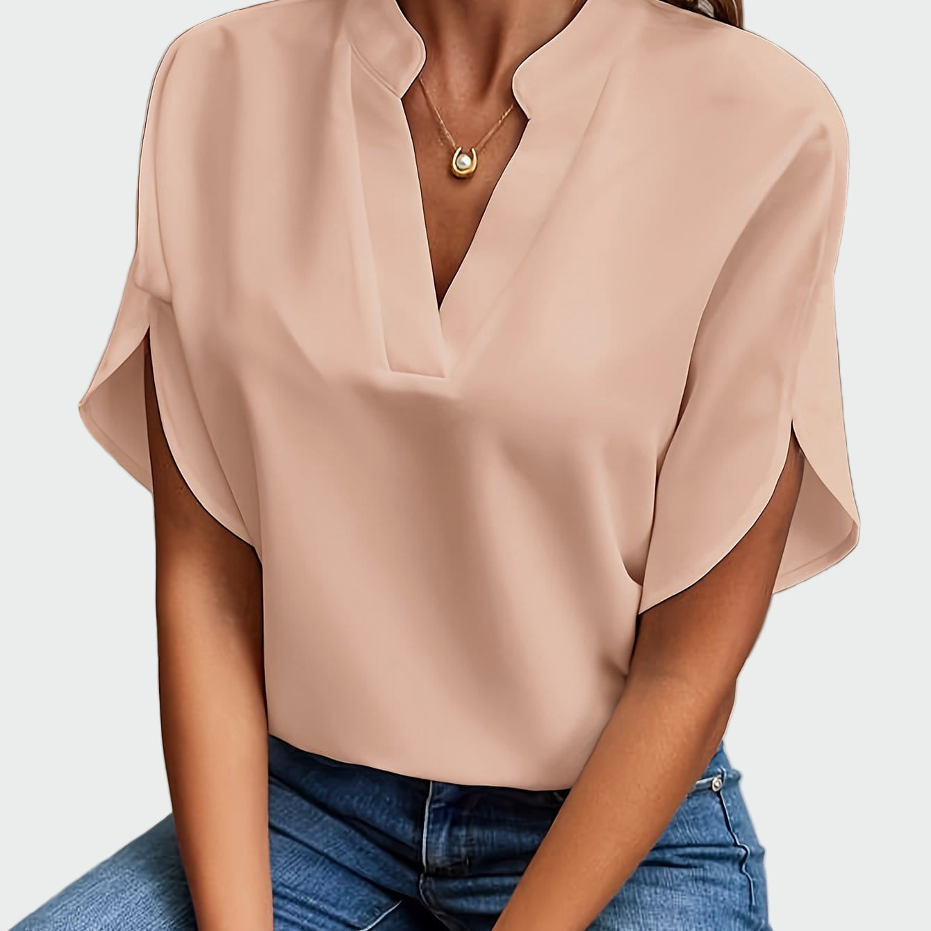 Shirt with Draped Design