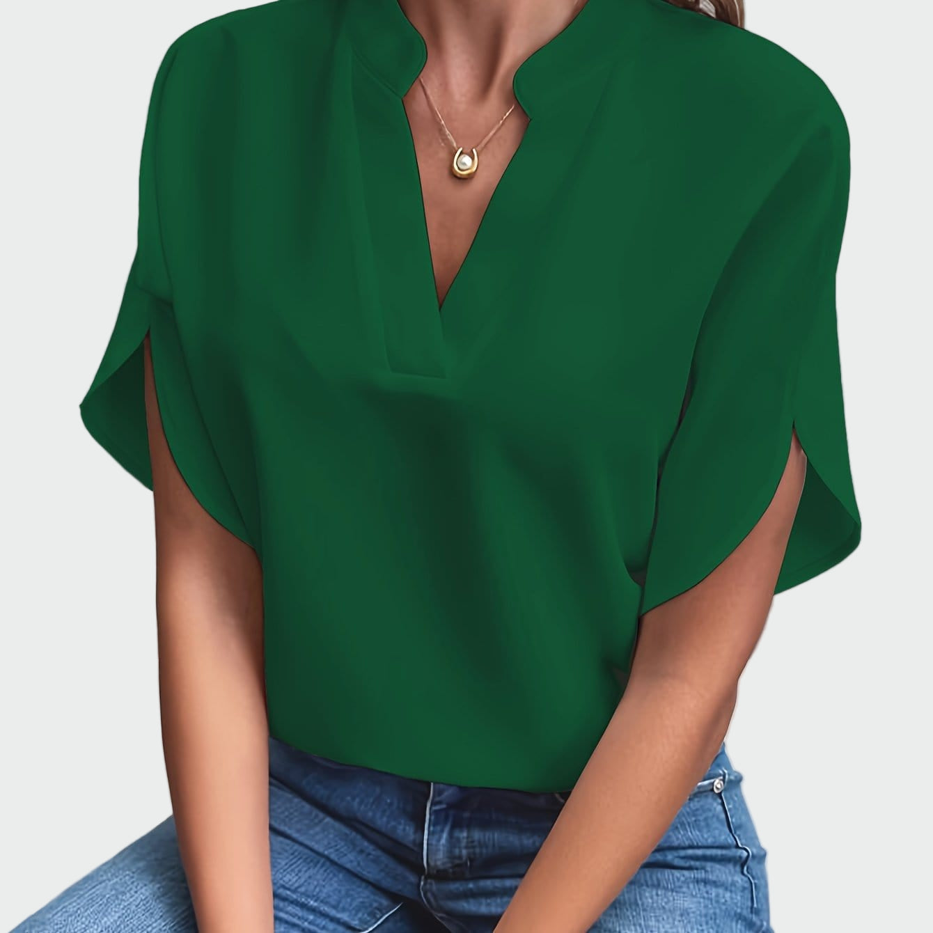 Shirt with Draped Design