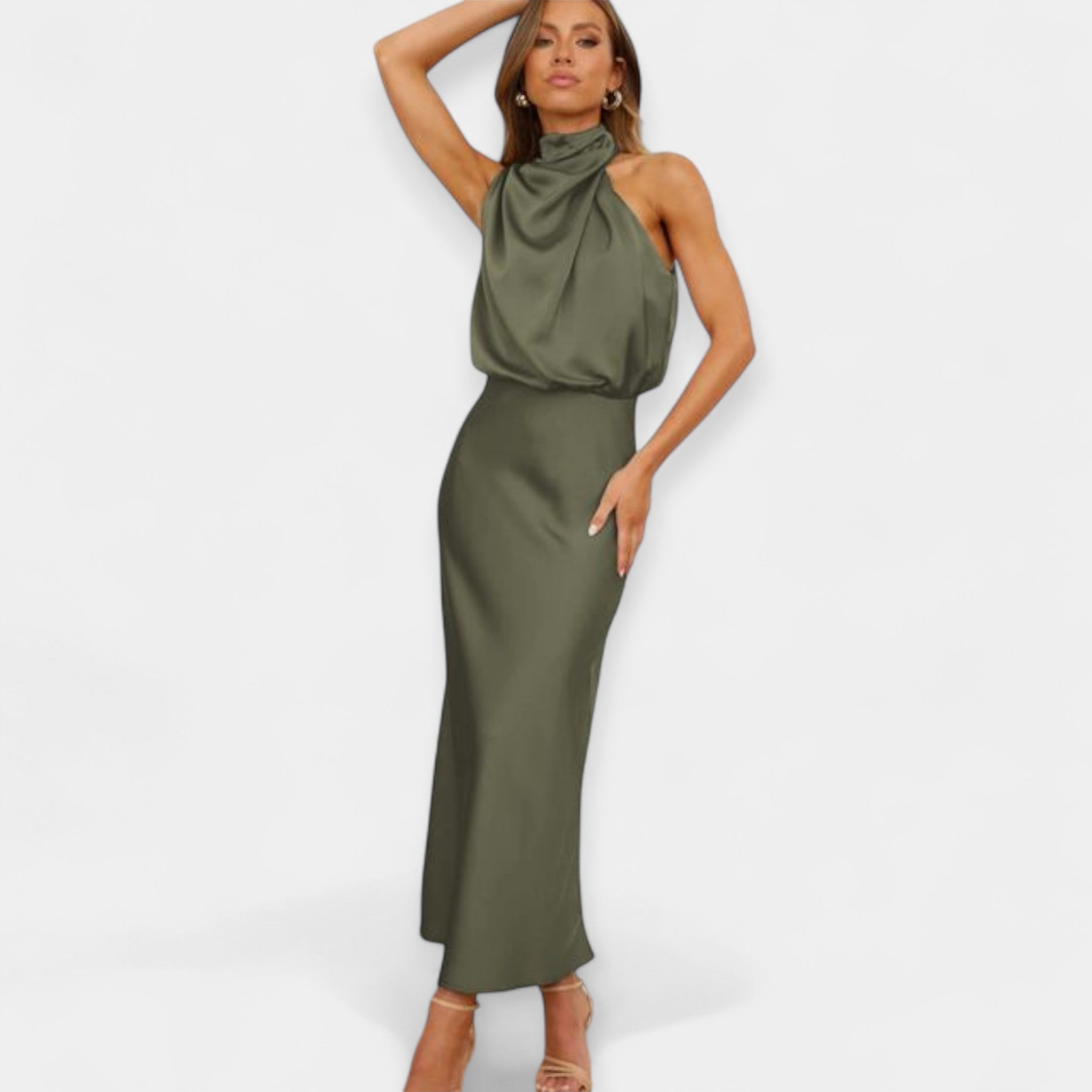 Maxi Dress with Open Shoulders