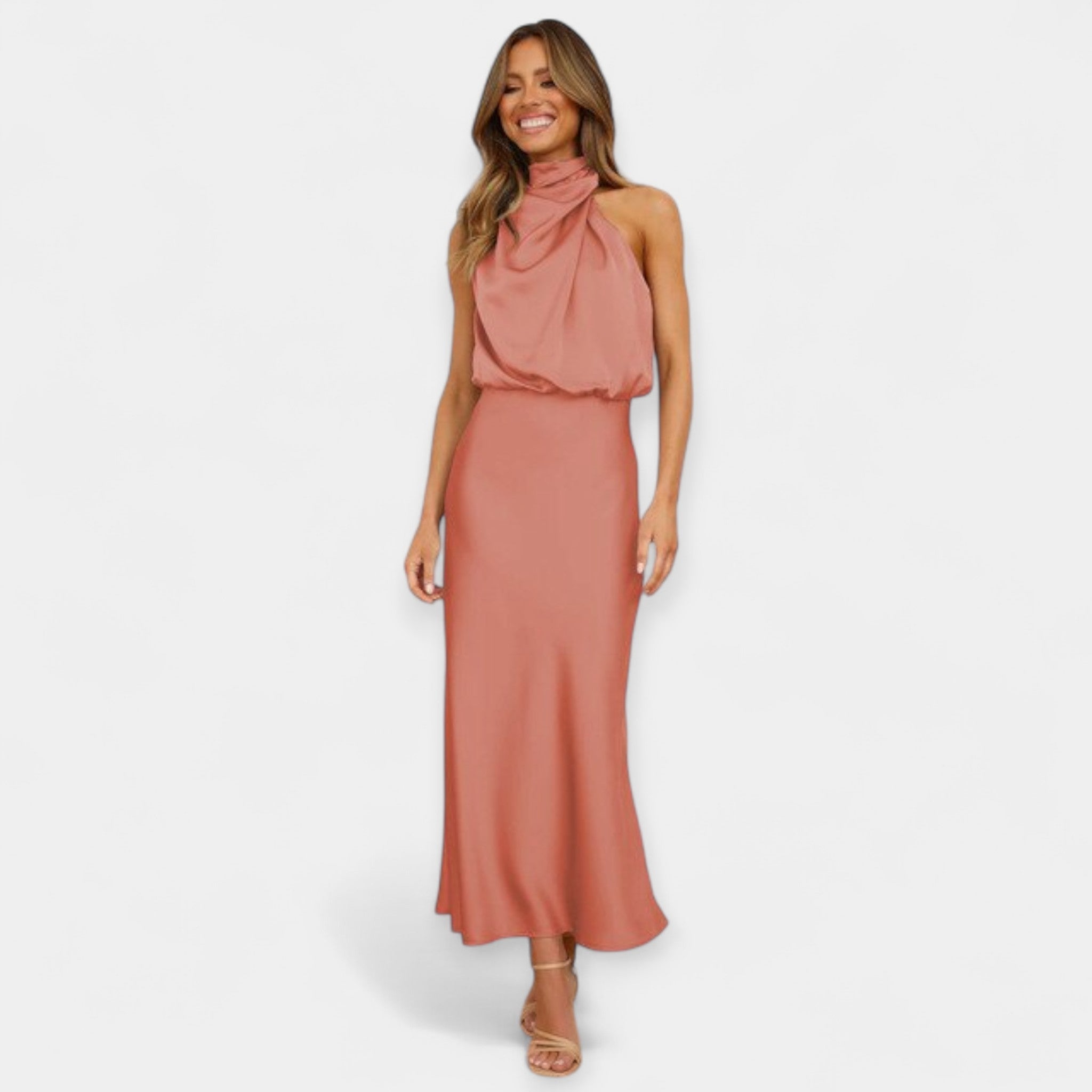 Maxi Dress with Off-Shoulder Line