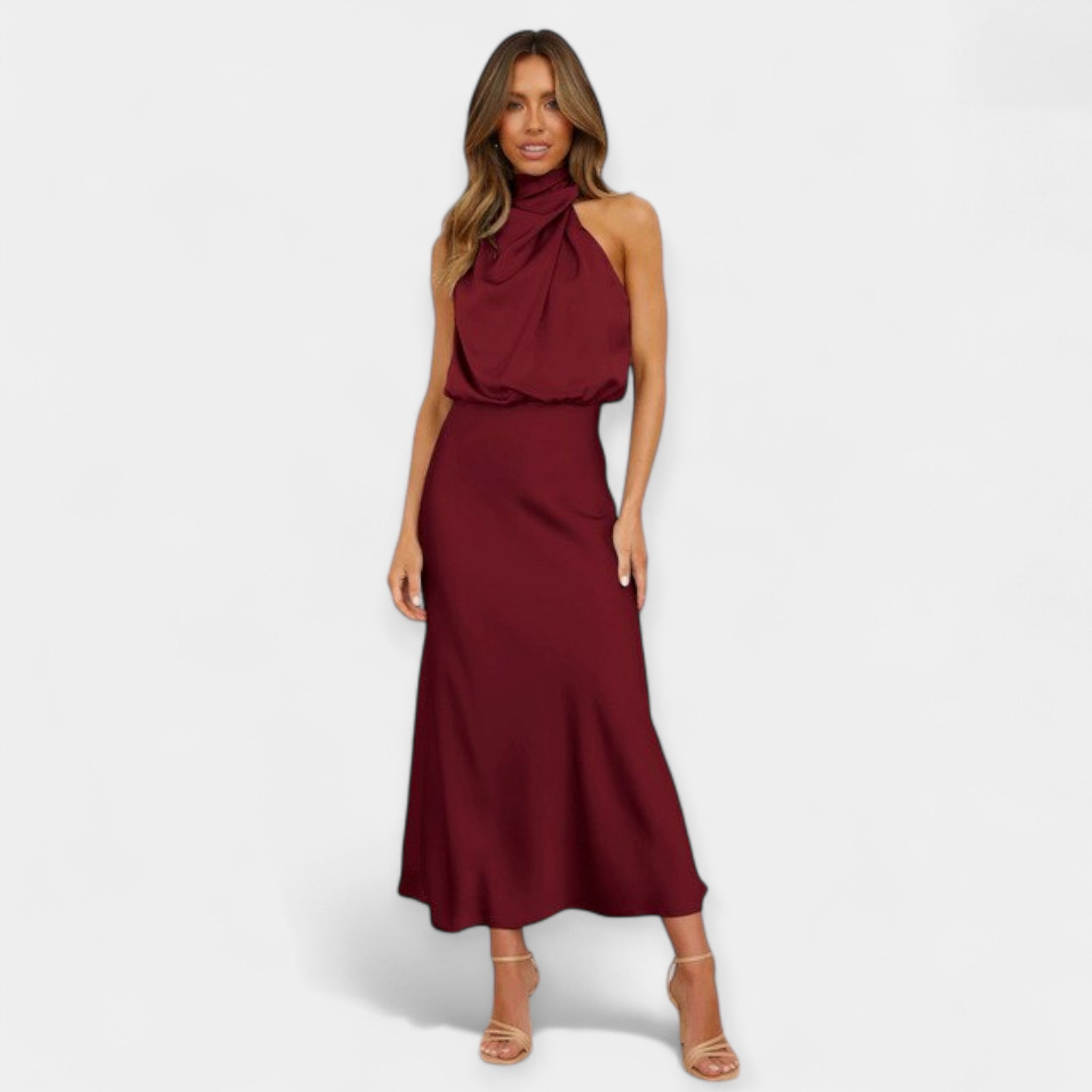 Maxi Dress with Open Shoulders