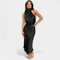 Maxi Dress with Open Shoulders