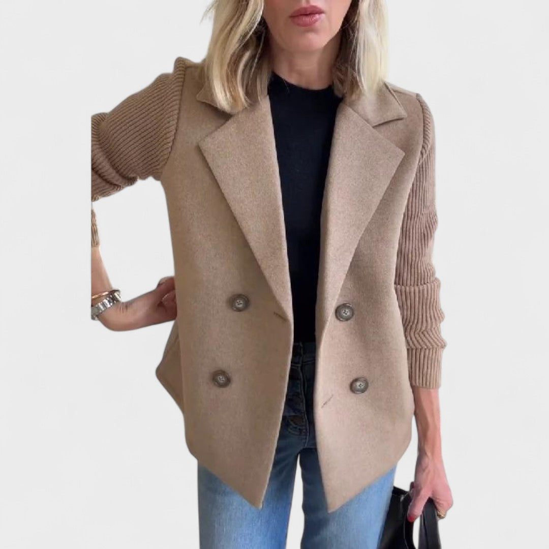 Monika - Elegant Jacket with Knitted Sleeves