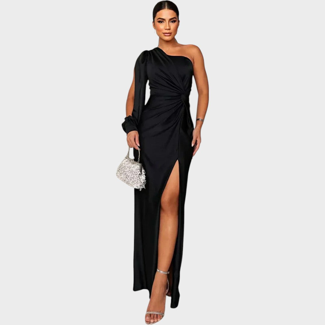 Rasa – Elegant Long Dress with One Shoulder