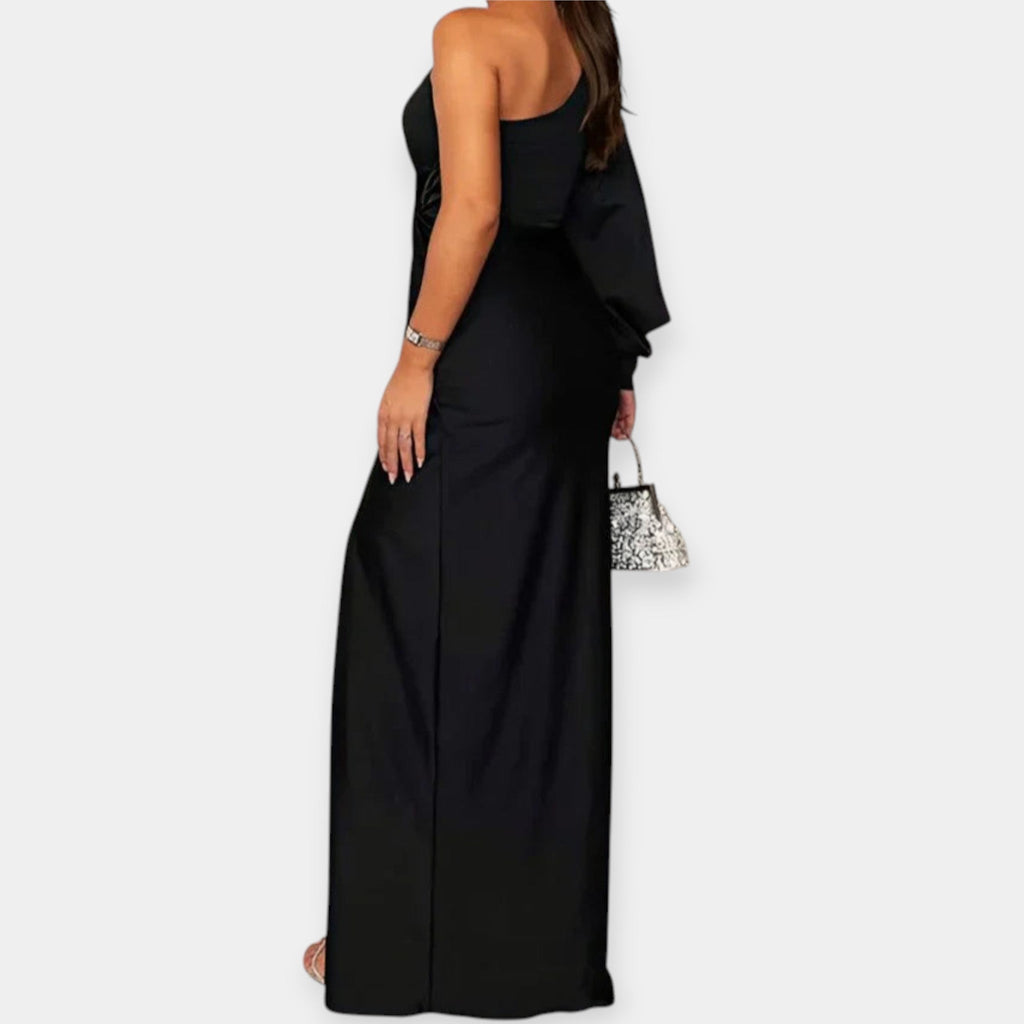 Maxi Dress with One Shoulder and Cut-Out