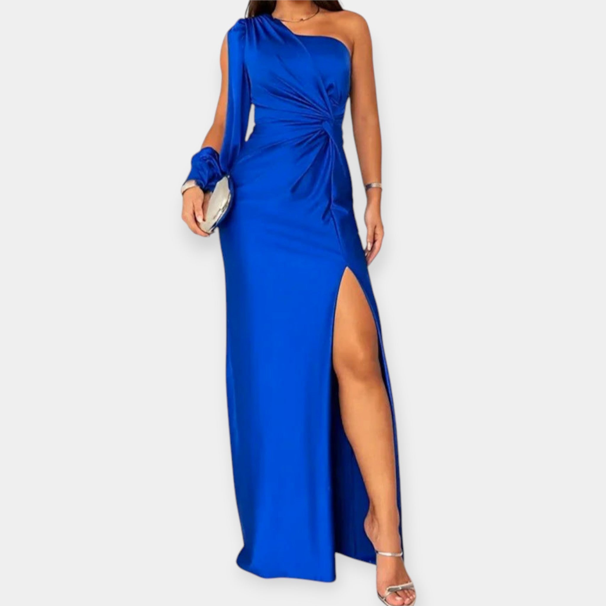 Maxi Dress with One Shoulder and Cut-Out