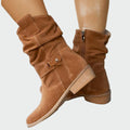 Eva | Casual Soft Suede Ankle Boots with Modern Detail