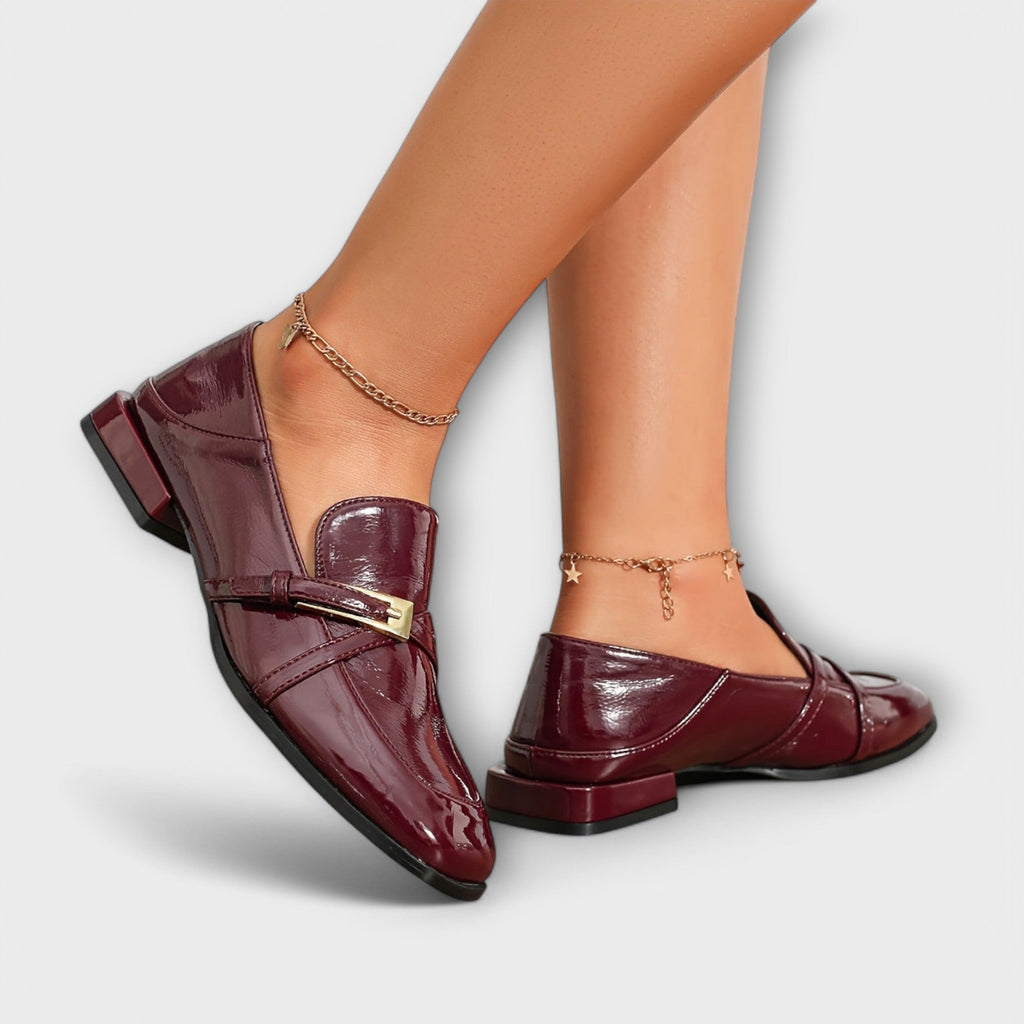 Isabel - Burgundy Moccasins