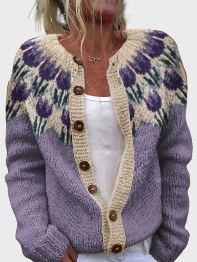 Crochet Vest with Floral Pattern