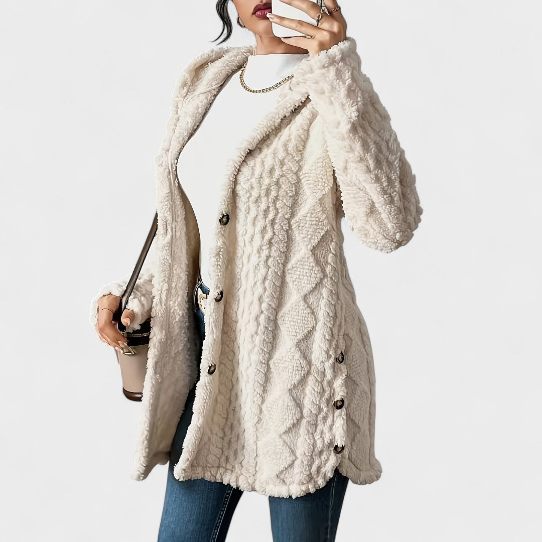 Amalia™ | Cárdigan acogedor con capucha
