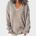 Veronika - Cashmere V-Neck Women's Sweater