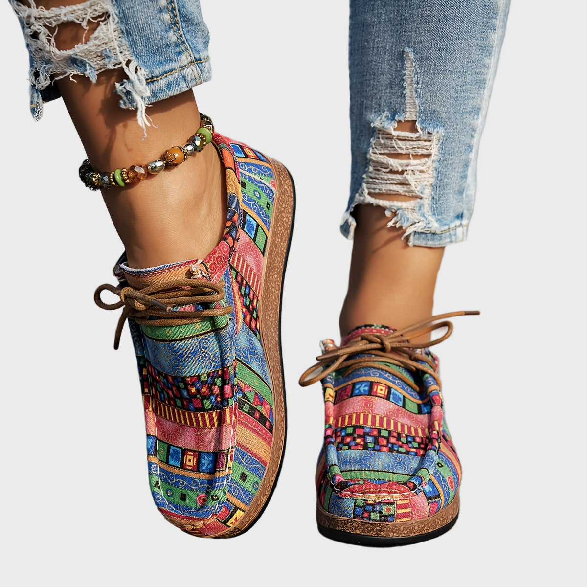 Multicolored Boho Shoes