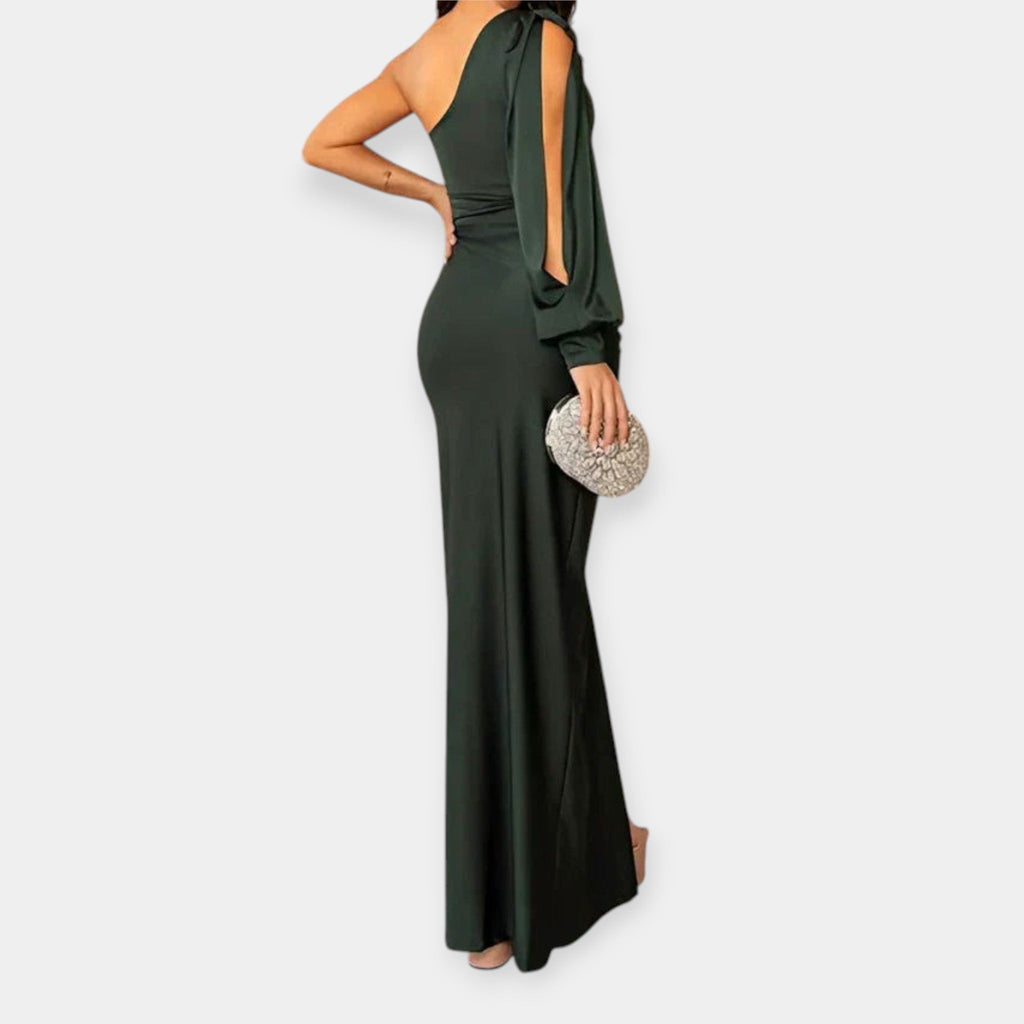Maxi Dress with One Shoulder and Cut-Out