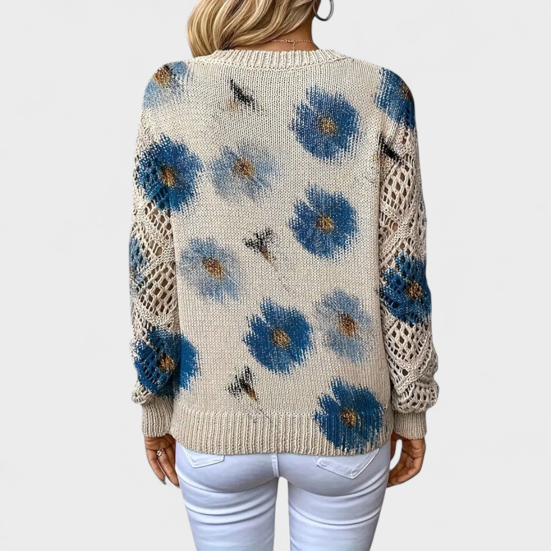 Alma - Elegant Sweater with Floral Pattern