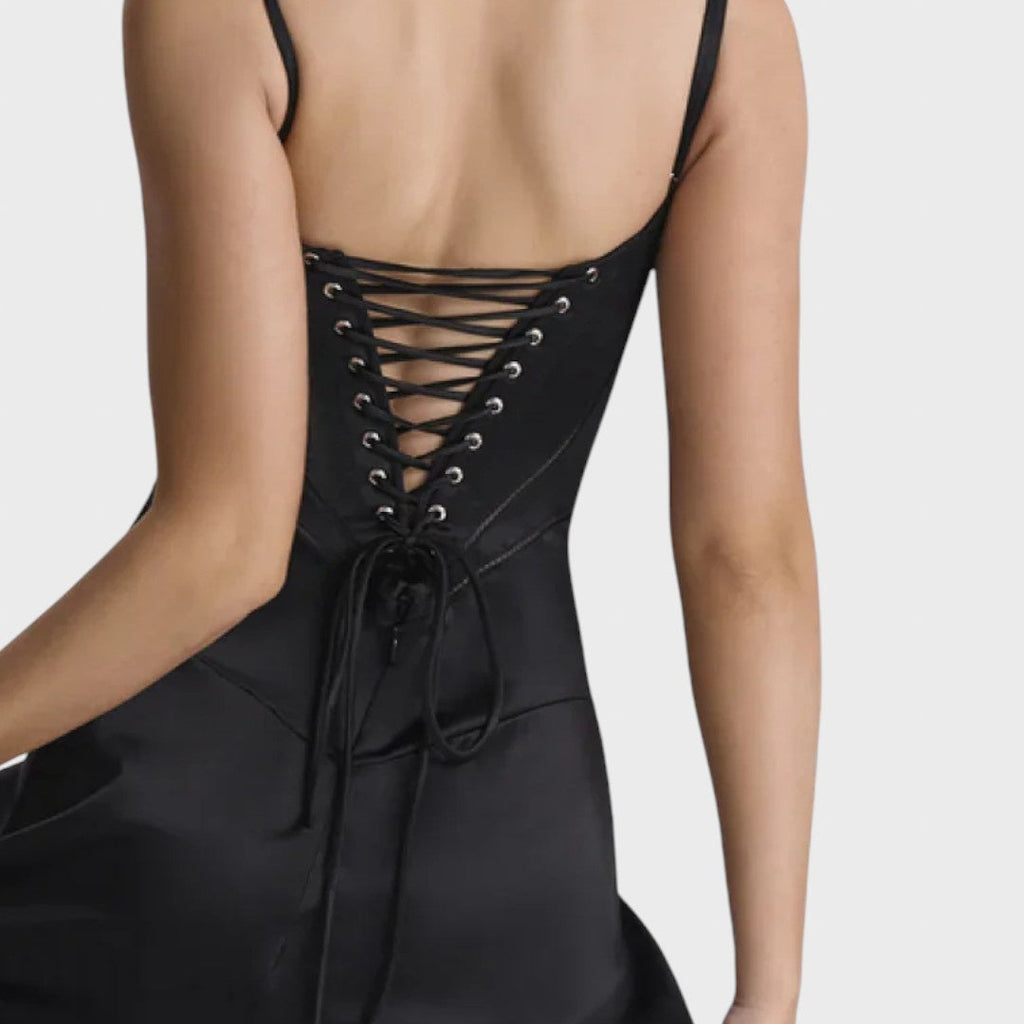 Petronėlė | Black Lace Charming Long Dress