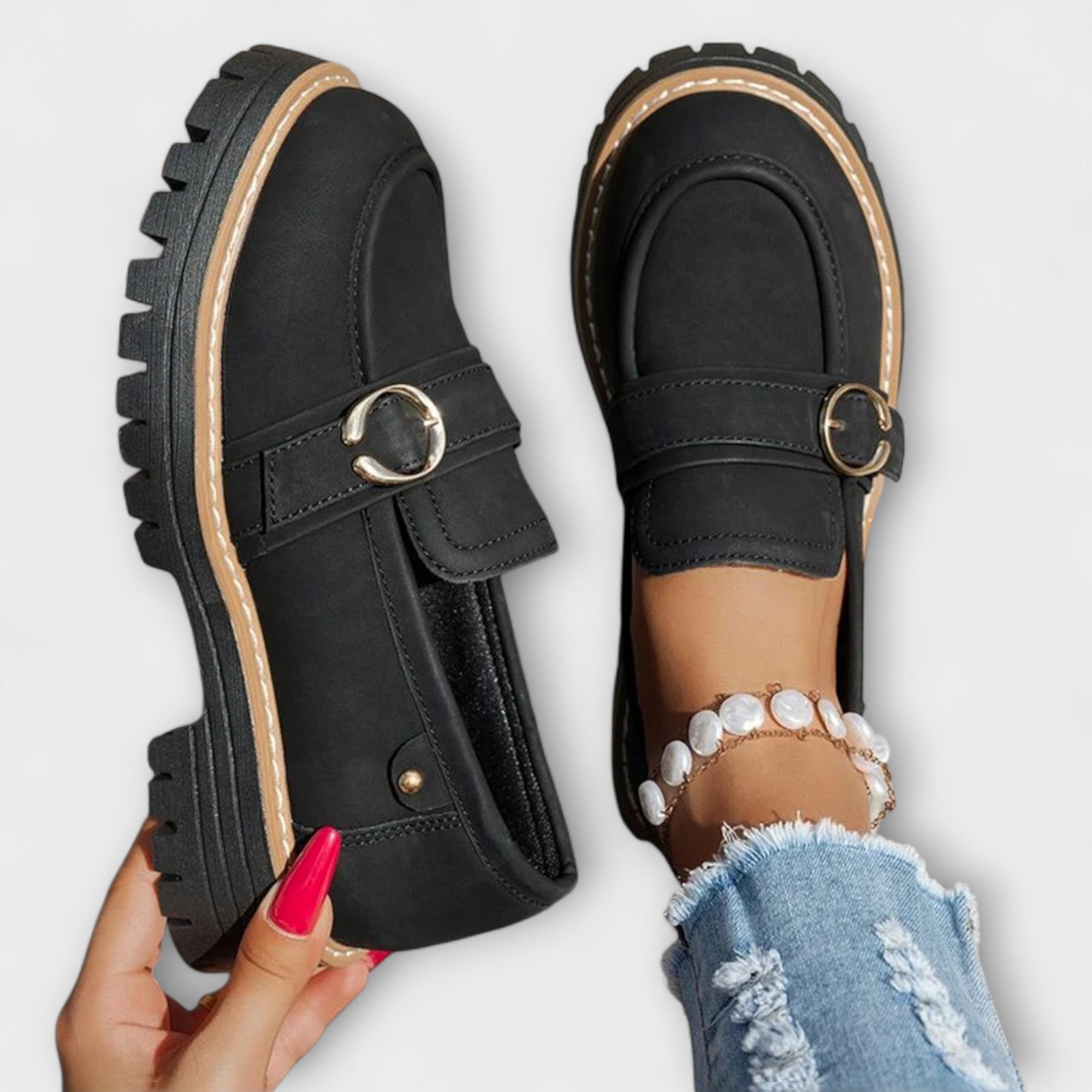 Lora™ | Mocasini Casual cu Vârf Rotund