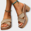 Austina - Heels with Crossed Straps