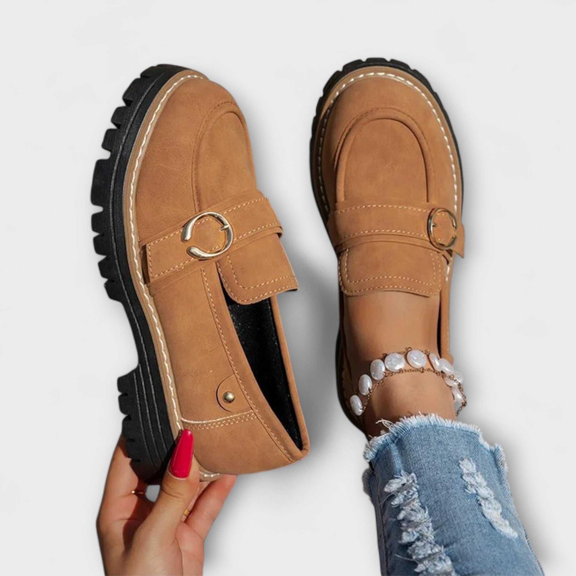 Lora™ | Mocasini Casual cu Vârf Rotund
