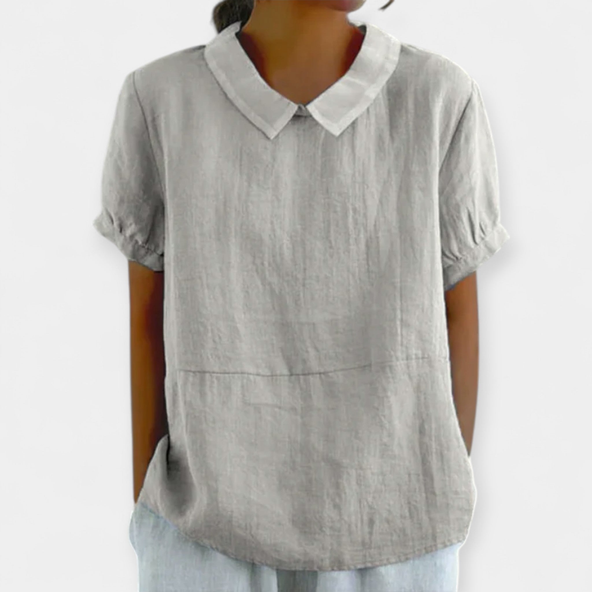 Cotton Shirt with Collar