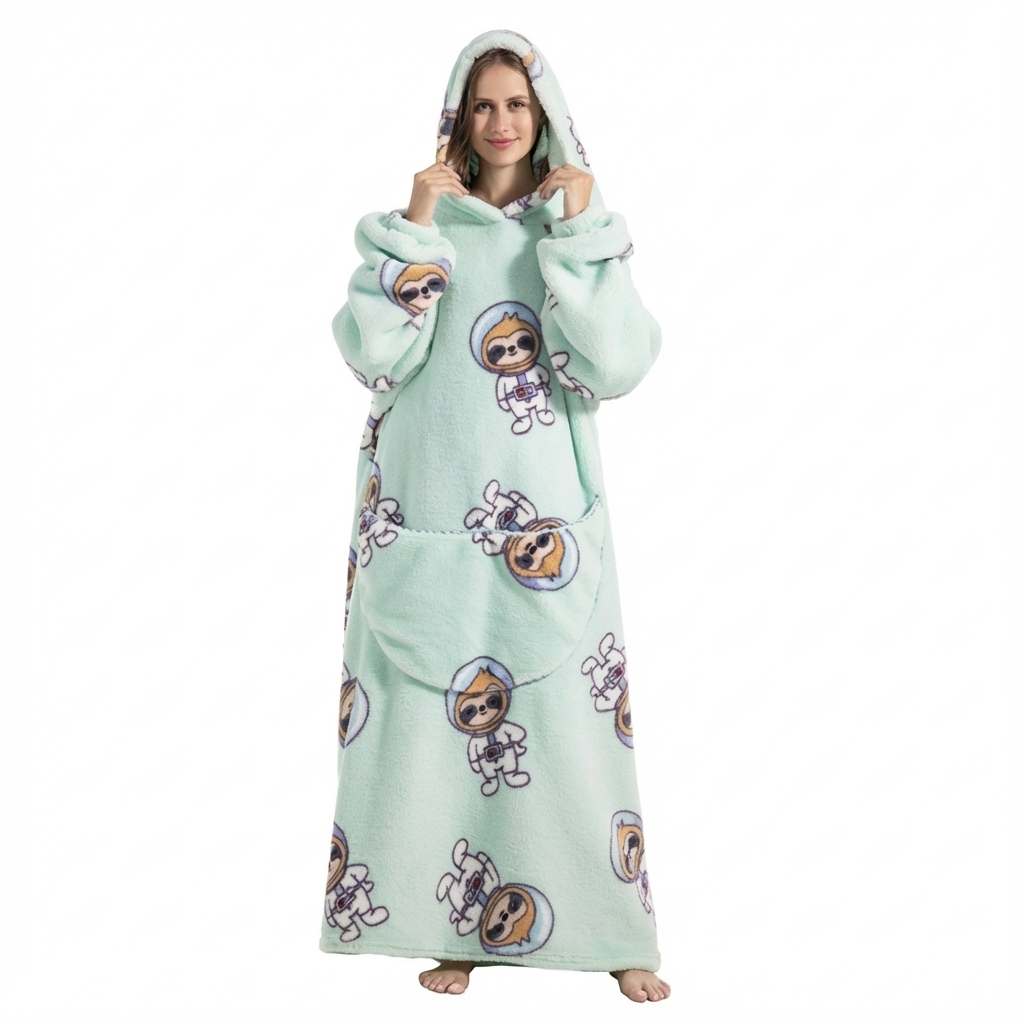 HugWear™ | Space Sloth Oversized Hoodie Blanket