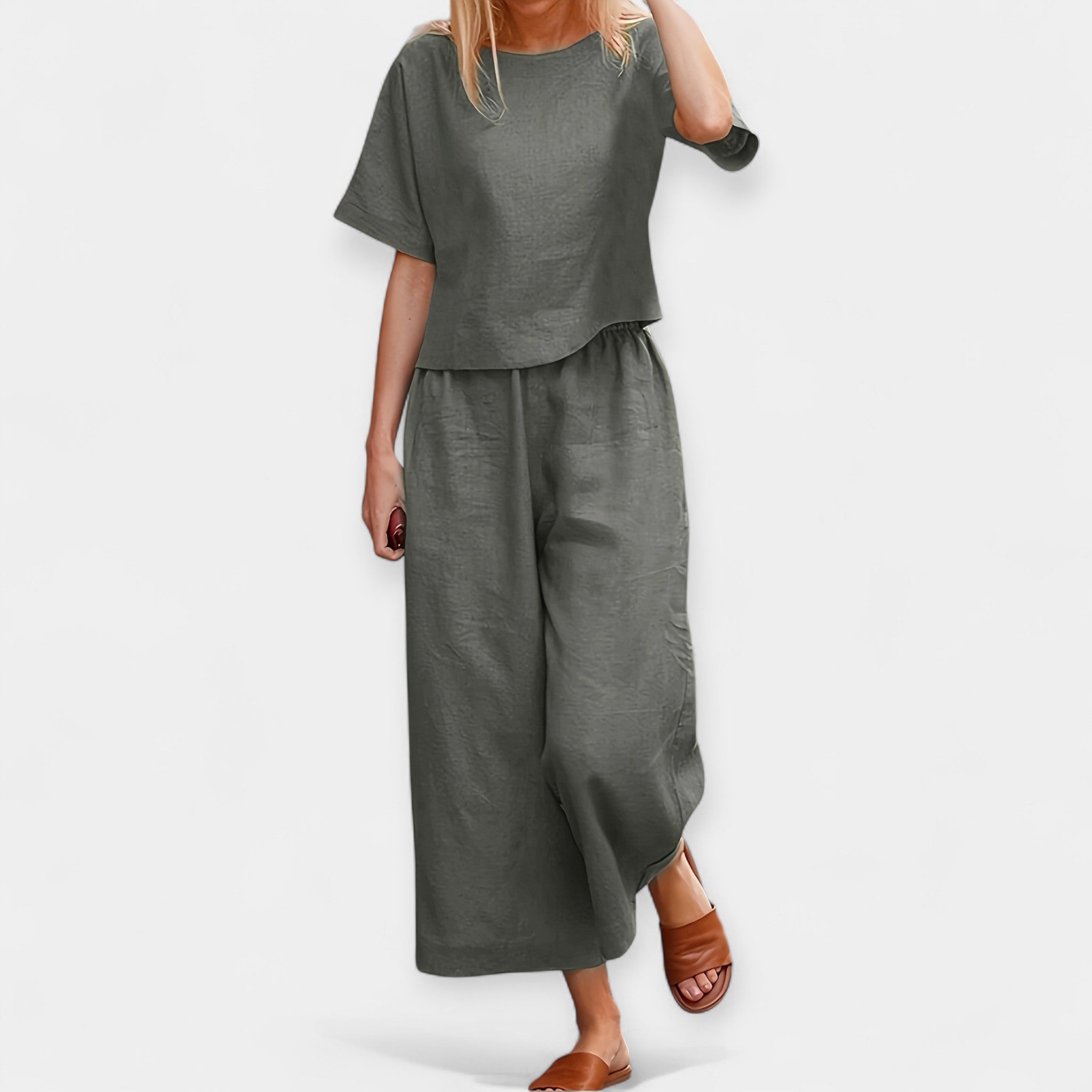 Lightweight Shorts Set with Short Sleeve Shirt