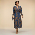 Natalia - Elegant midi dress with timeless print